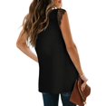 thumbnail image 3 of Aiyino Women's Loose Fit Casual Flowy Tank Tops V Neck Trendy Sleeveless Summer Tops Clothes Outfits Lace Tank Tops Side Split 2025, 3 of 8