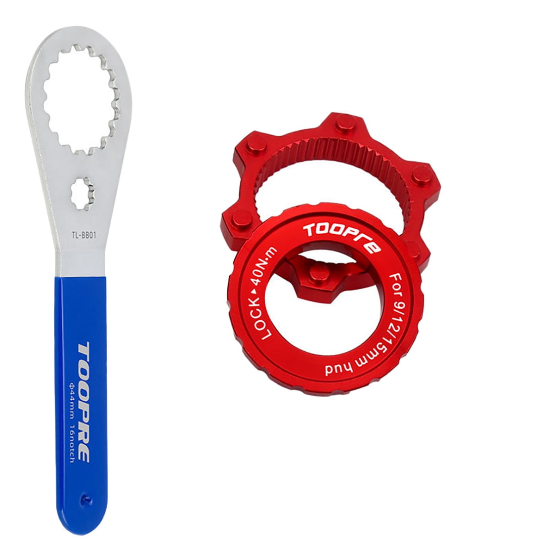 TOOPRE Bike Bottom Bracket Wrench Tool 44mm 16Notch with Adapter C