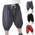 thumbnail image 6 of ZACPNCV Little Boys Elastic Waist Pull On Cotton Shorts for Kids Boys Short Pants Summer Clothes Red 2-3 Years, 6 of 6