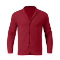 thumbnail image 3 of RJMDKXZ Men's Cardigan Sweaters Casual Classic Textured Button Down Notch Lapel Long Sleeve Cardigan with Pockets, 3 of 6