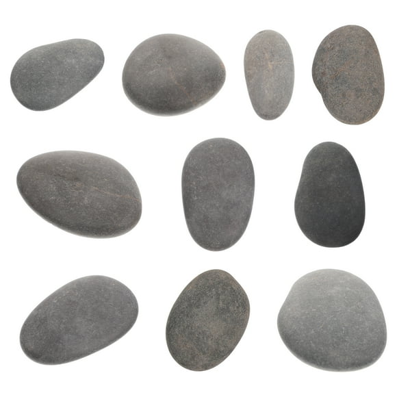 Peinture Bricolage Créative Roches pour Déco Gris Matériau Synthétique 10 Pcs Parfait pour Enfants et Projets d'Artisanat