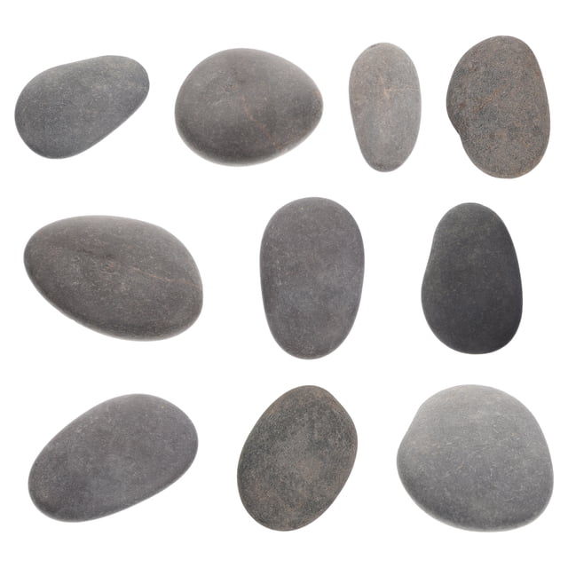 Creative DIY Painting Rocks for Decor Grey Synthetic Material 10pcs Perfect for Kids and Craft Projects
