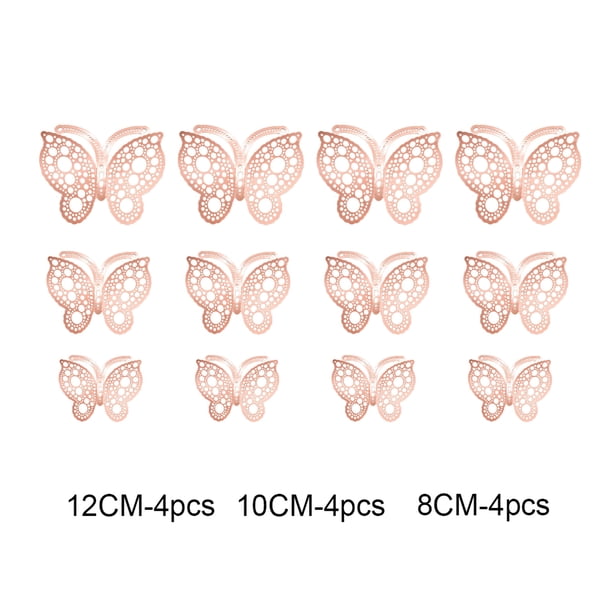Ganfancp Simulación de Hueco Metálico Pegatina Dorada y de Pared Liquidación Ventas Hoy Ofertas Prime 12 Pegatinas de Mariposas