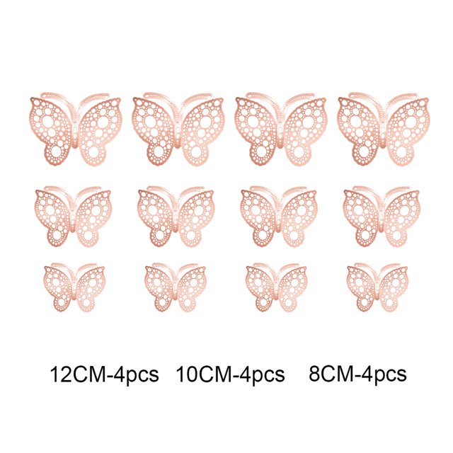 EGNMCR Wall Stickers, Cute Stickers Metal Hollow Simulation Gold And Wall Sticker Paste Stickers