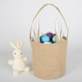thumbnail image 4 of Easter Bags, Egg Hunting Bunny Ear Baskets Jute Burlap Reusable Tote Bags for kids DIY Blank Gift Tote Bags, 4 of 5