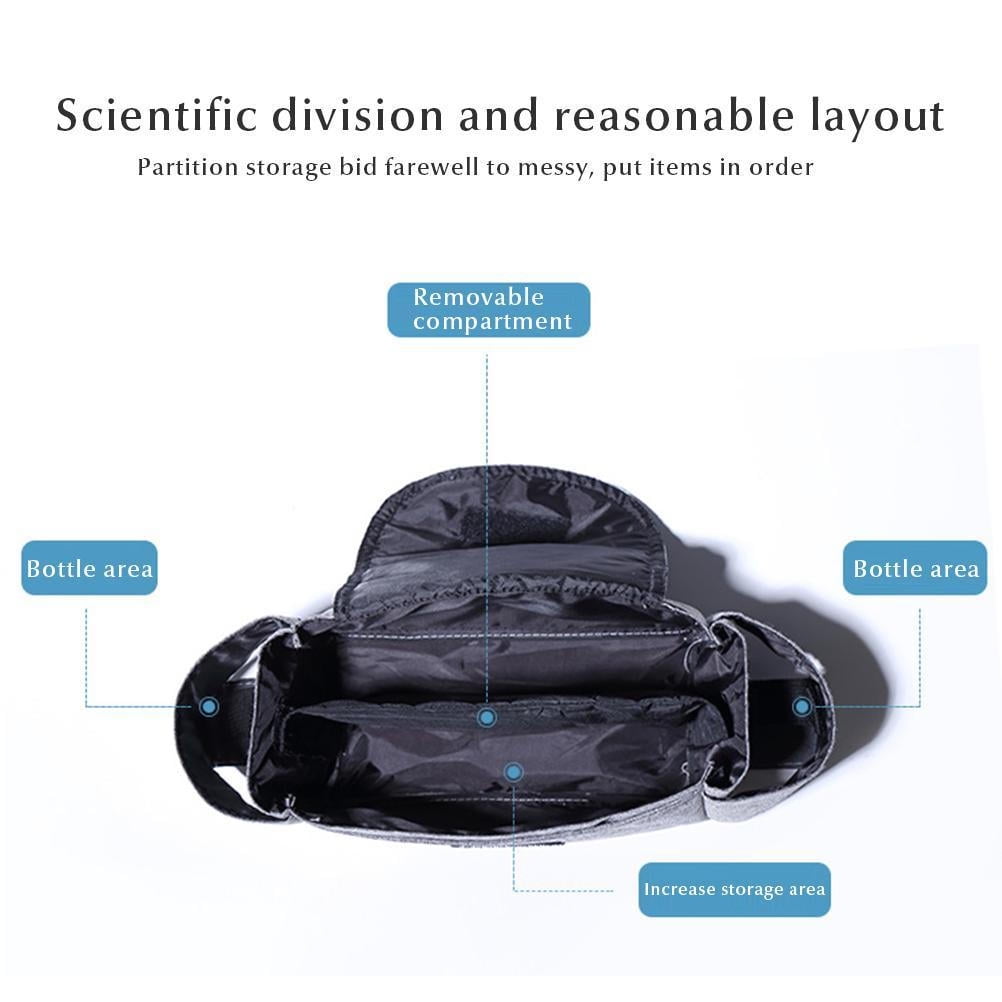 Stroller Hanging Bag Baby Stroller Hanging Organizer Bag Polyester Newborn Baby Carriage Pram Bottle Bag