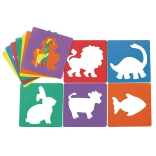 M/M 6 Pcs Drawing Stencils for Kids Animal Stencils Kids Sidewalk Chalk  Stencils Plastic Stencils Washable Painting Stencil Craft Drawing Stencil  for