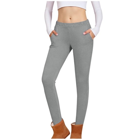 TEAJOPSUU Girls Leggings Full Length Soft Comfy Leggings Elastic Waist Stretchy Pull-On Tights Pants Gray