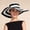 Black, variant on summer hat Women's Summer Sun Hat Wide Brim Straw Beach Hat Casual Outdoor Striped Design Mi Hat Beach Hat Ponytail Hole Women Fedora Hats for Summer Tennis Hats Men Size Hats for Men Cowboy H