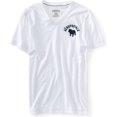 thumbnail image 1 of Aeropostale - Camiseta gráfica con cuello en V para hombre Bulldog, color blanco, grande Aeropostale Camiseta gráfica, 1 of 1