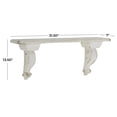thumbnail image 3 of DecMode 31" x 7" 1-Tier White Scroll Wall Shelf, 3 of 9