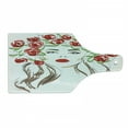 thumbnail image 1 of Flower Cutting Board, Hand Drawn Lady with Roses on Her Hair Floral Ornamentals Natural Art Theme, Decorative Tempered Glass Cutting and Serving Board, Wine Bottle Shape, Green Red Tan, by Ambesonne, 1 of 1
