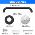 thumbnail image 4 of Grab Bars for Shower, 2 Pack 20inch Bathroom Shower Handles, Stainless Steel Bathroom Handle for Elderly, Seniors and Handicap, Enhancing Bathroom Safety and Stability, Black (Maximum Weight 500lbs), 4 of 9