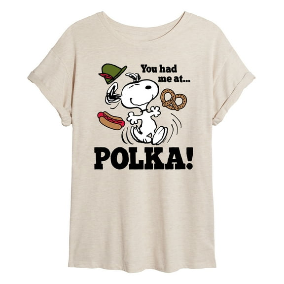 Peanuts - You Had Me At Polka - Juniors Ideal Flowy Muscle T-Shirt