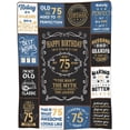 thumbnail image 3 of 75th Birthday Gifts for Men, 75 Year Old Blanket 50"x60", Retirement Christmas Fathers Day Birthday Gifts for Him Dad Papa Grandpa Husband Uncle, 3 of 7
