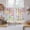 Multicolor, variant on Happy Easter Kitchen Curtain for Berdoom Living Room Cafe 54 Inch Length, Spring Colorful Eggs Butterfly Teal Wood Grain Tiers Curtains Light Filtering Drapes Window Treatment 2 Panels 52"Wx54"L