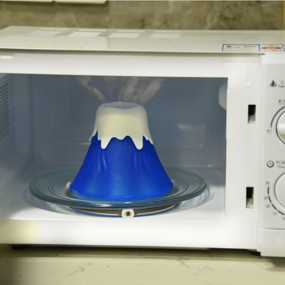 1 Piece Microwave Cleaner - Volcano Type Microwave Cleaner Cleaner Kitchen Cleaning Helper Kitchen Dirt Cleaner that easily condenses steam in minutes Cleaning and sanitizing with vinegar and kitchen water (blue)