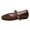 Coffee, variant on Rokment Women's Ballet Flat Dress Shoes Fall Stylish Casual Comfortable Ankle Strap Low Heels Walking Loafers for Casual Dressy Black Size 6.5
