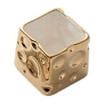 thumbnail image 2 of Cheese Pencil Holder, Ceramics Cheese Pen Holder for Desk Cute Pencil Holders Cup Organizer Makeup Brush Holder Stationery Fork Spoon Storage,3.15X3.15 in （Gold）, 2 of 6