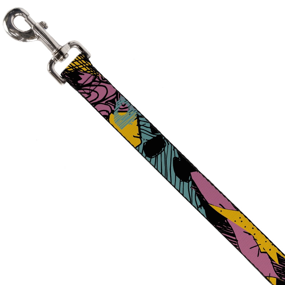 Disney Pet Leash, Dog Leash, Nightmare Before Christmas Sally Dress Patchwork, 4 Feet Long 1.0 Inch Wide