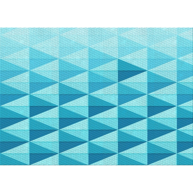 Ahgly Company Machine Washable Indoor Rectangle Transitional Deep Sky Blue Area Rugs, 5' x 8'