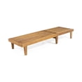 thumbnail image 3 of 78" Modern Outdoor Acacia Wood Chaise Lounge, Teak, 3 of 15
