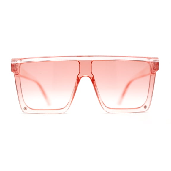 Girls Child Size Candy Pop Color Flat Top Shield Diva Sunglasses Pink