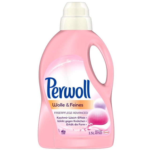 Detergente líquido Perwoll para lana y prendas delicadas, botella de 1,5 L