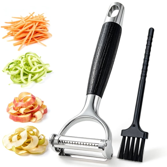 2-in-1 Stainless Steel Julienne Cutter Slicer, for Vegetable and Fruit, 1 Count