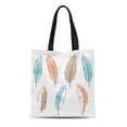 thumbnail image 1 of JSDART Sac Fourre-Tout en Toile Bleu Effet Aquarelle Marron Nature Réutilisable Épaule Courses Sac à Main, 1 of 1