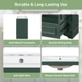 thumbnail image 3 of 30" Bathroom Vanity with Ceramic Sink, Freestanding Modern Cabinet, 2 Soft-Closing Doors & Storage Shelf, Solid Wood Frame, Compact for Small Spaces, Green, 3 of 7