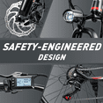 thumbnail image 2 of 26" Adult Electric Bike, 750W Motor, 36V Removable Battery, 35 Miles Range, 20 MPH Speed, Dual Suspension, UL2849 Certified, Class 2, 2 of 6