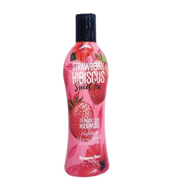 Supre Tan Strawberry Hibiscus Sweet Tea Deliciously Dark Maximizer Tanning Lotion - 8 oz.