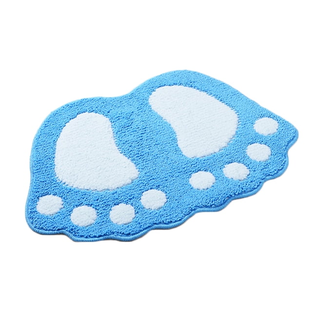 Hi,Fancy Feet Shape Indoor Door Mat Foot Pad Bathroom Anti Slip Rugs Kitchen Hallway Toilet Non-slip Carpets