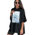 thumbnail image 3 of Plus Size Shirt for Women Black Tops for Women Short Sleeves Shirt for Women T Shirt Crewneck Shirt for Women XL, 3 of 5