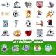 thumbnail image 2 of Soccer Stickers 100 PCS Vinyl Waterproof Soccer Sports Stickers for Water Bottle Laptop Skateboard, Soccer Gifts for Kids Teens Boys/Girls, 2 of 4