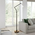 thumbnail image 5 of Evelyn&Zoe Industrial Metal Floor Lamp with Brass Accents, 5 of 15