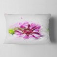 thumbnail image 2 of Designart Purple Flower with Green Leaves - Floral Throw Pillow - 12x20, 2 of 5