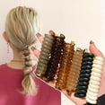 thumbnail image 3 of Tnobhg 3Pcs Colorful Telephone Wire Braided Hair Bands Simple Style Solid Color Spiral Hair Ties for Long Straight Curly Hair No Hair Damage Cute Hair Accessories for Women Girls, 3 of 8