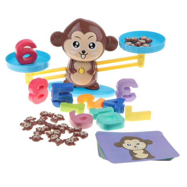 Juguetes para contar matemáticas Juguete de de con Números Tarjetas Pesas de Dibujos Animados Herramienta de Enseñanza de Matemáticas Magideal Juguetes para contar matemáticas