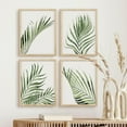 thumbnail image 4 of PixonSign Framed Wall Art Green Desert Palm Leaf, Set of 4 Plant Botanical Wall Decor Arts, Classic Nature Landscape Wall Décor, Adhesive Canvas Poster, Modern Home Artwork - 8"x10" Natural, 4 of 5