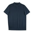 thumbnail image 2 of JIAYUE Mens Polo Shirts Short Sleeve Knitted Casual Fashionable Summer Turndown Collar Solid Color Retro Sporty Knitted Versatile Tops For Men, 2 of 5