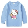 thumbnail image 5 of Hello kitty-Camiseta versátil de algodón con cuello redondo para niños y niñas, top de manga larga, ropa para niños de primavera y otoño, 5 of 5