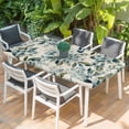thumbnail image 2 of Spring Flowers Table Cloths for 5 Foot Rectangle Tables, Watercolor Floral Leaves Botanical Beige Patio Waterproof Elastic Fitted Tablecloths, Washable Rectangular Table Cover for Camping, 2 of 8