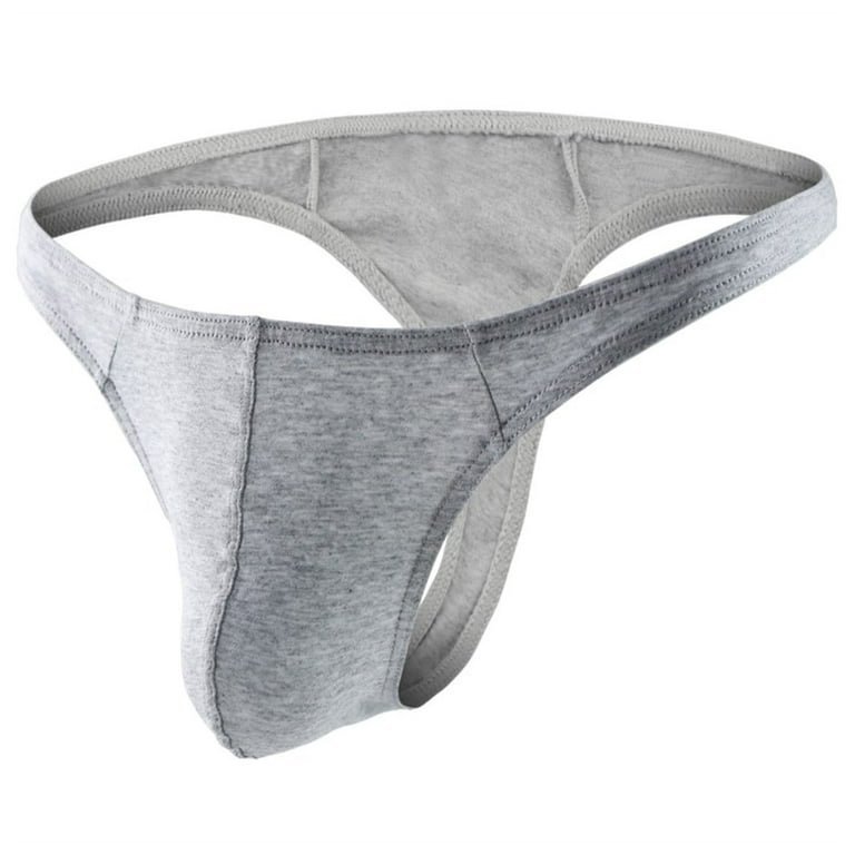 adviicd Mens Underwear Boxer Briefs Mens Underwear Boxer Briefs Men Solid  Color Breathable Low Waist Knitted Thong String Briefs Grey S 