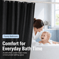 thumbnail image 6 of Black PEVA Shower Curtain, 72 x 72 in Bathroom Curtain with Metal Grommets and Rings Included, Easy-Hang Bath Curtain for Bathtub and Shower Stall, 6 of 7