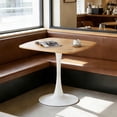 thumbnail image 2 of Miniyam 31.5" Modern Square Dining Table with MDF Top and Metal Base, Space-Saving Design for Small Spaces, Oak, 2 of 7