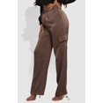 thumbnail image 2 of Soft Satin Bungee Cargo Sweatpants - Dark Taupe, 2 of 10