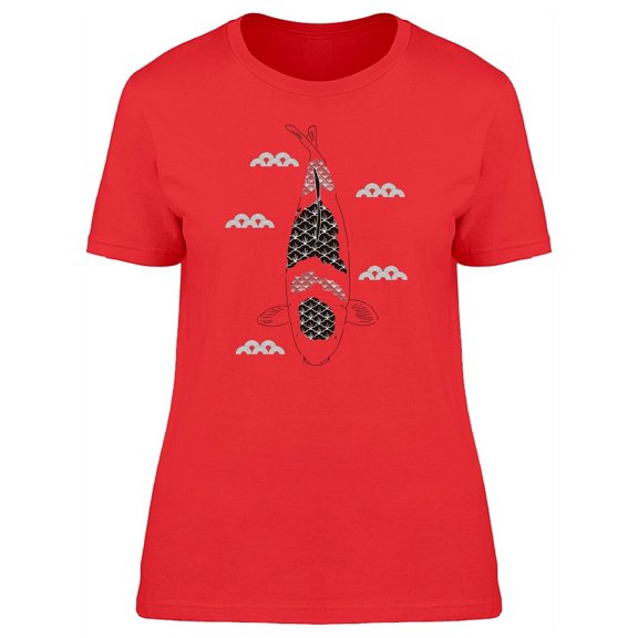 Lovely Japanese Boho Koi Fish T-Shirt Women -Image by Shutterstock, Female x-Large