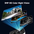 thumbnail image 6 of Laxihub Magnetic Base Wifi Camera 340° Pan Function 3MP High Resolution Outdoor Rechargeable Battery Color Night Vision with Spotlight, 6 of 9